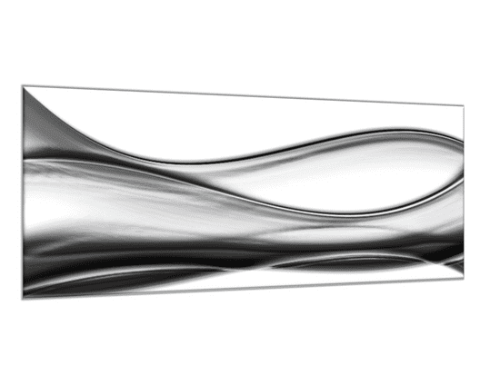 Glasdekor Obraz skleněný černo šedá vlna