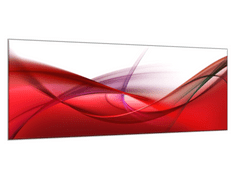 Glasdekor Obraz skleněný rudě červená vlna - Rozměry-obdélník: 40 x 100 cm