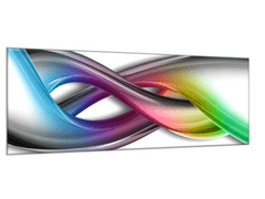 Glasdekor Obraz skleněný barevný spletenec vln - Rozměry-obdélník: 40 x 60 cm