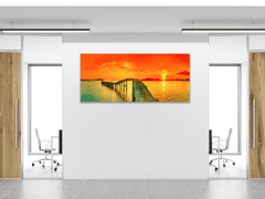 Glasdekor Obraz skleněný západ slunce nad mořem - Rozměry-obdélník: 30 x 60 cm