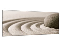 Glasdekor Obraz skleněný písek a kámen zen - Rozměry-obdélník: 60 x 70 cm