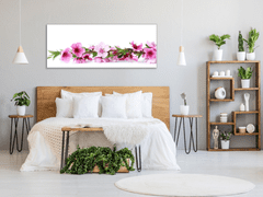 Glasdekor Obraz skleněný růžové květy broskve - Rozměry-obdélník: 40 x 60 cm