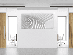 Glasdekor Obraz skleněný šedá kreativní vlna - Rozměry-obdélník: 90 x 120 cm