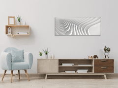 Glasdekor Obraz skleněný šedá kreativní vlna - Rozměry-obdélník: 90 x 120 cm