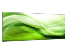 Glasdekor Obraz skleněný abstraktní sytě zelená vlna - Rozměry-obdélník: 30 x 40 cm