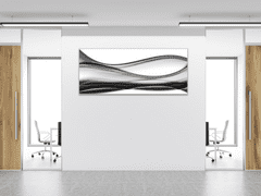 Glasdekor Obraz skleněný černo šedá vlna - Rozměry-obdélník: 40 x 60 cm
