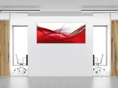 Glasdekor Obraz skleněný rudě červená vlna - Rozměry-obdélník: 40 x 100 cm