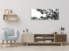 Glasdekor Obraz skleněný abstraktní černý kouř - Rozměry-obdélník: 40 x 60 cm