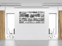 Glasdekor Obraz skleněný šedá cihlová zeď - Rozměry-obdélník: 70 x 80 cm