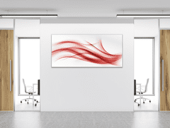 Glasdekor Obraz skleněný červená abstraktní vlna - Rozměry-obdélník: 80 x 90 cm