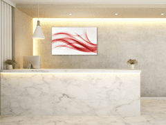 Glasdekor Obraz skleněný červená abstraktní vlna - Rozměry-obdélník: 80 x 90 cm