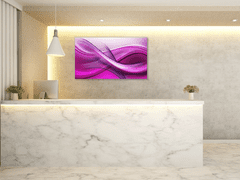Glasdekor Obraz skleněný abstrakt sytě fialovo růžová vlna - Rozměry-obdélník: 40 x 60 cm