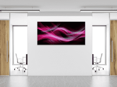Glasdekor Obraz skleněný abstrakt fialova vlna na černém pozadí - Rozměry-obdélník: 65 x 90 cm