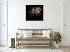 Glasdekor Obraz skleněný šelma portrét leoparda - Rozměry-čtverec: 70 x 70 cm