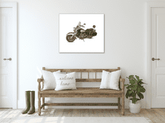 Glasdekor Skleněný obraz legendární motorka - Rozměry-čtverec: 40 x 40 cm