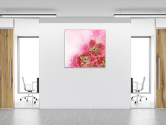 Glasdekor Obraz skleněný čtvercový květ růžové orchideje a růžový stín - Rozměry-čtverec: 70 x 70 cm