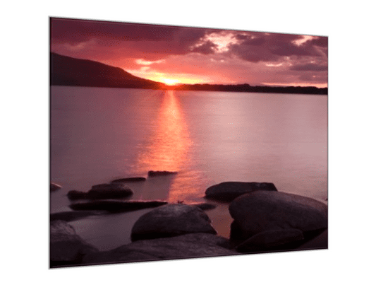 Glasdekor Obraz skleněný západ slunce nad jezerem