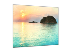 Glasdekor Obraz skleněný východ slunce u moře - Rozměry-čtverec: 65 x 65 cm