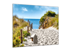 Glasdekor Obraz skleněný písečná pláž Baltského moře - Rozměry-čtverec: 70 x 70 cm