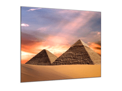 Glasdekor Skleněný obraz čtvercový pyramidy Egypt - Rozměry-čtverec: 65 x 65 cm