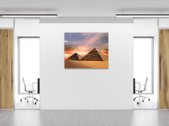 Glasdekor Skleněný obraz čtvercový pyramidy Egypt - Rozměry-čtverec: 65 x 65 cm