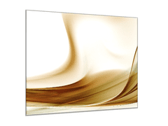 Glasdekor Obraz skleněný čtvercový abstraktní hnědá vlna - Rozměry-čtverec: 40 x 40 cm