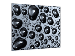 Glasdekor Obraz skleněný čtvercový detail kapky vody na černém - Rozměry-čtverec: 40 x 40 cm