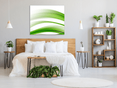 Glasdekor Obraz skleněný čtvercový zelená vlna abstraktní - Rozměry-čtverec: 70 x 70 cm