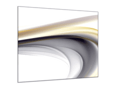 Glasdekor Obraz skleněný čtvercový abstrakt šedá vlna - Rozměry-čtverec: 55 x 55 cm