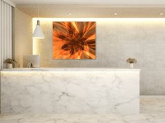 Glasdekor Obraz skleněný čtvercový abstraktní ohnivý květ - Rozměry-čtverec: 70 x 70 cm