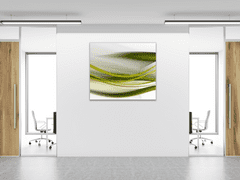 Glasdekor Obraz skleněný abstraktní olivově zelená vlna - Rozměry-čtverec: 40 x 40 cm