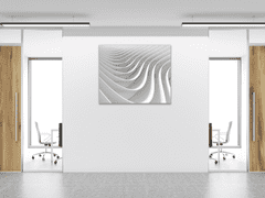 Glasdekor Obraz skleněný čtvercový abstraktní šedá kreativní vlna - Rozměry-čtverec: 60 x 60 cm