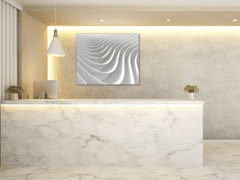 Glasdekor Obraz skleněný čtvercový abstraktní šedá kreativní vlna - Rozměry-čtverec: 60 x 60 cm