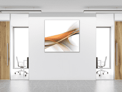 Glasdekor Obraz skleněný čtvercový abstraktní cihlová vlna - Rozměry-čtverec: 34 x 34 cm