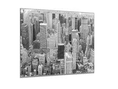 Glasdekor Skleněný obraz čtvercový město New York černo bílý - Rozměry-čtverec: 90 x 90 cm