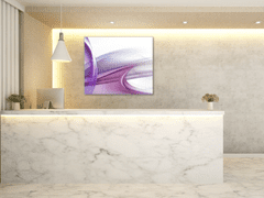 Glasdekor Obraz skleněný čtvercový fialová abstraktní vlna - Rozměry-čtverec: 40 x 40 cm