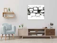 Glasdekor Obraz skleněný čtvercový abstrakt 3D kostky - Rozměry-čtverec: 100 x 100 cm