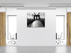 Glasdekor Obraz na skle Brooklyn Bridge Manhattan - Rozměry-čtverec: 90 x 90 cm