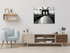 Glasdekor Obraz na skle Brooklyn Bridge Manhattan - Rozměry-čtverec: 90 x 90 cm