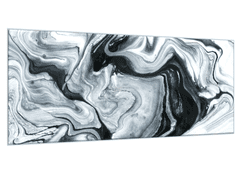 Glasdekor Obraz skleněný abstrakce černo bílý mramor - Rozměry-obdélník: 60 x 80 cm