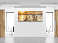 Glasdekor Obraz skleněný západ slunce nad jezerem - Rozměry-obdélník: 50 x 100 cm
