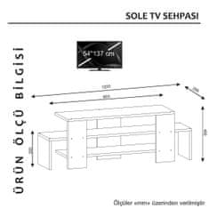 ASIR GROUP ASIR Televizní stolek SOLE bílá ořech