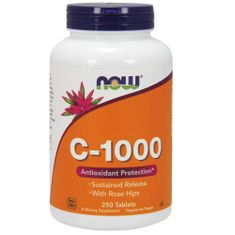 NOW Foods Vitamin C-1000 s šípkem a postupným uvolňováním, 250 tablet