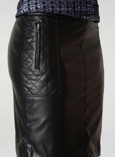 YEST černá krátká koženková sukně Velikost: M