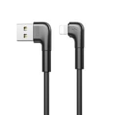 REMAX USB - Lightning úhlový kabel 2,1 A 1 m - Černá KP26548