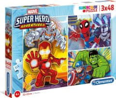 Clementoni  Puzzle Marvel Super Hero Adventures 3x48 dílků