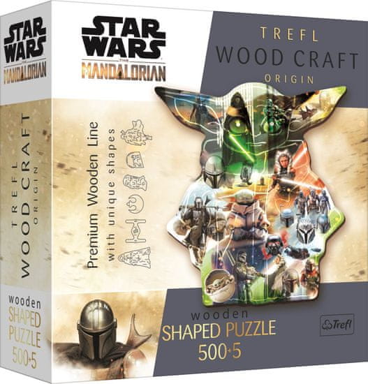 Trefl Wood Craft Origin puzzle The Mandalorian: Záhadný Grogu 505 dílků