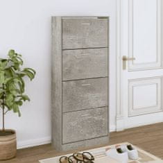 Greatstore Botník betonově šedý 63x24x147 cm kompozitní dřevo