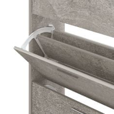 Greatstore Botník betonově šedý 63x24x147 cm kompozitní dřevo