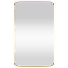 Greatstore Nástěnné zrcadlo zlaté 50 x 80 cm obdélníkové